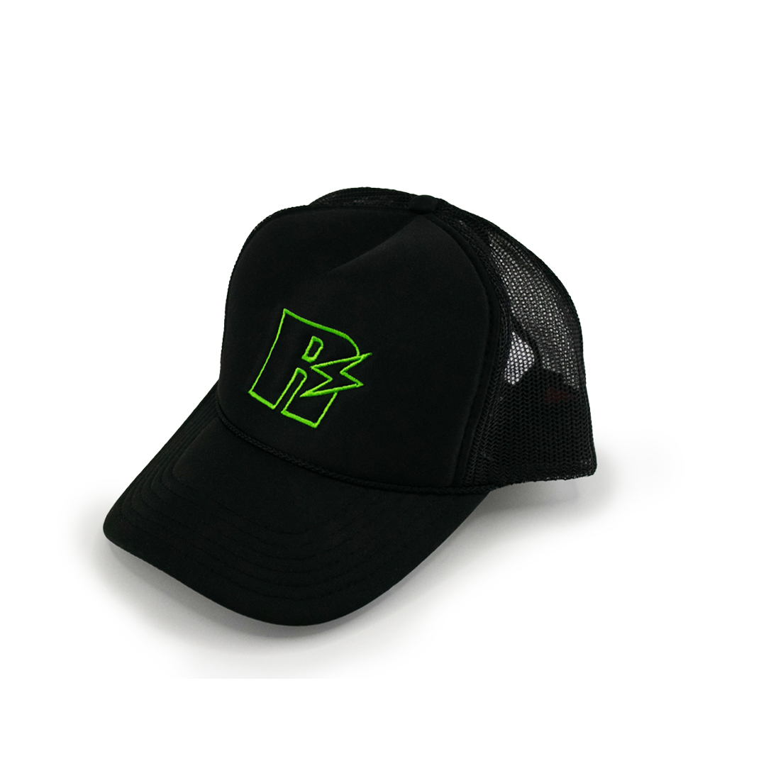 Outline Logo Mesh Hat Black/Neon